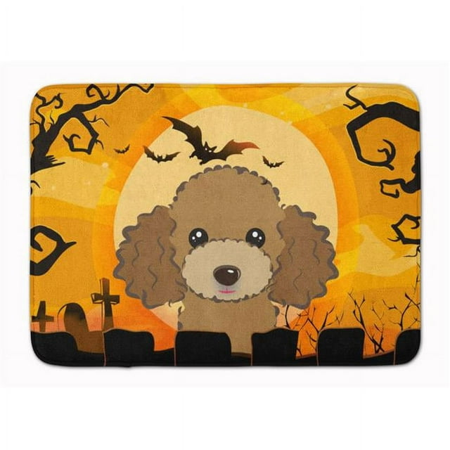 Carolines Treasures BB1814RUG Halloween Chocolate & Brown Poodle Machine Washable Memory Foam Mat