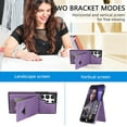thumbnail image 4 of Phone Case for Samsung Galaxy S23 Ultra 5G Wallet Cover with Tempered Glass Screen Protector RFID Slim Credit Card Holder Slot Stand Cell S23Ultra 23S S 23 23Ultra 6.8 inch Women Men Purple, 4 of 11
