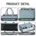 thumbnail image 4 of Large Capacity Tote Bag,Light Blue Christmas Snowman Pattern Handbag Fashion Luxury Tote Bag,15.7"x13"x 5.1" Inches,Laptop Compatible, 4 of 6