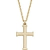 10kt Gold Fancy Cross Necklace, 22"