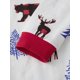 thumbnail image 4 of Pijamas navideños a juego para toda la familia: camiseta de manga larga con estampado de oso y pantalón a cuadros., 4 of 10
