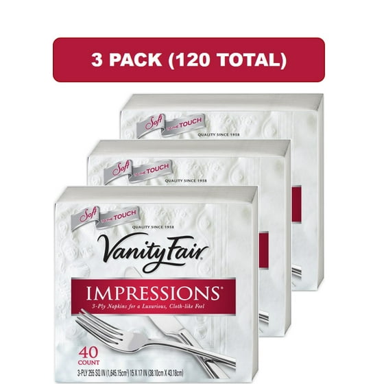 Vanity Fair Impressions Paper Napkins 40 Count Com