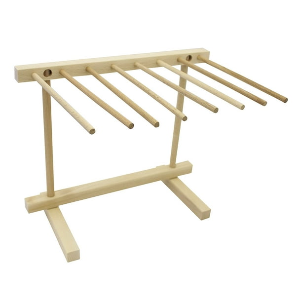Fantes Collapsible Pasta and Noodle Drying Rack, Made in Italy, Natural Beechwood, 13.375 x 11.5