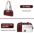 thumbnail image 4 of Bandolera MINKARS Swing Bag con cierre, color rojo vino, 4 of 9