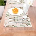 thumbnail image 5 of XMXT 6 Pcs Woven Placemats, Cute Moose Pink Print Stain Resistant Anti-Skid Placemat for Kitchen Table, 12 x 18 inches, 5 of 6