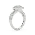 thumbnail image 4 of AFFY Bypass Double Halo Solitaire Engagement Ring for Women, IGI Certified 0.90 Carat (ctw) Pear And Round Cut Lab Grown Diamond Ring In 14K Solid White Gold F-G, VS-SI Quality Ring Size-7, 4 of 6