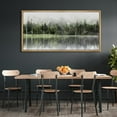thumbnail image 3 of IDEA4WALL Extra Large Framed Canvas Print Wall Art Misty Forest Reflection Pastel Landscape Artwork Nature Wilderness Antique Retro Fine Art Decorative Relax/Calm for Home Decoration - 60"x30", 3 of 5