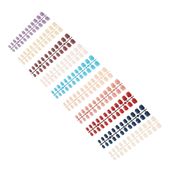 Unique Bargains 240-pieces Per Set Women's Fashion Fake Nails Multicolored