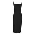 thumbnail image 5 of Wedding Guest Dresses for Women,Clearance Fashion Women's Spring, Summer And Autumn Casual One-shoulder Sleeveless Solid Color Dress, 5 of 5