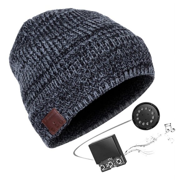 Bluetooth Beanie Hat Wireless Beanie Hat with Headphones Unique Christmas Birthday Gifts for Men & Women