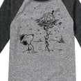 thumbnail image 3 of Peanuts - Snoopy Woodstock Igloo - Toddler & Youth Raglan Graphic T-Shirt, 3 of 6