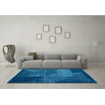 thumbnail image 3 of Ahgly Company Indoor Round Abstract Light Blue Modern Area Rugs, 3' Round, 3 of 4