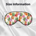thumbnail image 5 of Xecao Hawaiian Pineapples And Hibiscus Flowers for Soft Fluffy Sleeping Blindfold, Nap eye cover tailored for the utmost comfort for girls, women, kids, and adults., 5 of 7