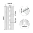 thumbnail image 2 of DIN Rail Slotted Aluminum Mounting Guide 4" x 1.4" x 0.3" Silver Tone 8 Pcs, 2 of 4
