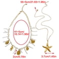 thumbnail image 3 of Summers Beach Styles Stackable Necklace With Starfishes Shell Coral Beads Stainless Steel Adjustable Chain For Casual Outfits, 3 of 8