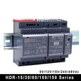 thumbnail image 2 of HDR-15 30 60 100 150 Series DC 5V 12V 15V 24V 48V ,Ultra Slim Step Shape DIN Rail Power Supply, 2 of 6
