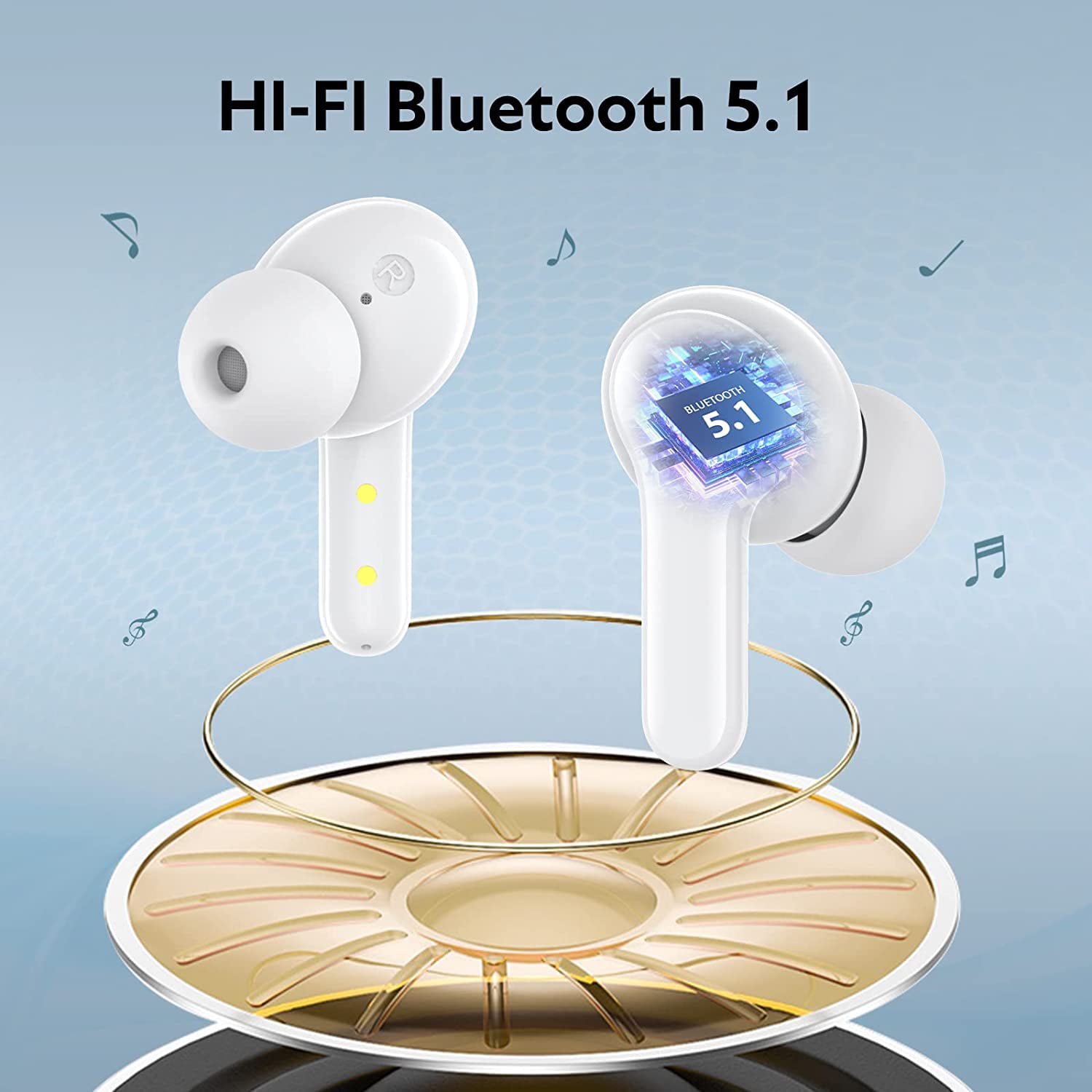 Cheap XIAOMI QCY T13 Bluetooth Headphone V5.1 Wireless TWS Earphone Touch  Control Earbuds 4 Microphones ENC HD Call Headset Customizing APP
