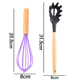 thumbnail image 2 of Juego de utensilios de cocina de 2 piezas, utensilios de cocina de silicona para utensilios de cocina antiadherentes con mango de madera, 2 of 5
