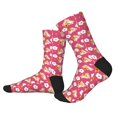 thumbnail image 2 of Vsdgher Piggy Sunflower Unisex Crew Socks Lightweight Breathable Ventilation Ankle Socks, Mid-calf socks for Daily, 2 of 7