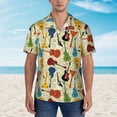 thumbnail image 4 of Daiia Different Kind Of Guitars Hawaiian Shirt for Men Gentle Cotton Regular Short Sleeve Casual-Small, 4 of 9