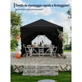 thumbnail image 2 of Gazebo Plegable 3x3m Impermeable con 4 Paredes - UPF 50+, Acero Reforzado, Fácil Montaje - Para Jardín, Camping, Fiestas - Color negro, 2 of 7