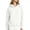 White, variant on Women Studded Pullover Hoodie Long Sleeve Casual Sweatshirt With Kangaroo Pocket Trendy Rivet Decor Hooded Tops for Fall Winter Daily Going‑out Streetwear
