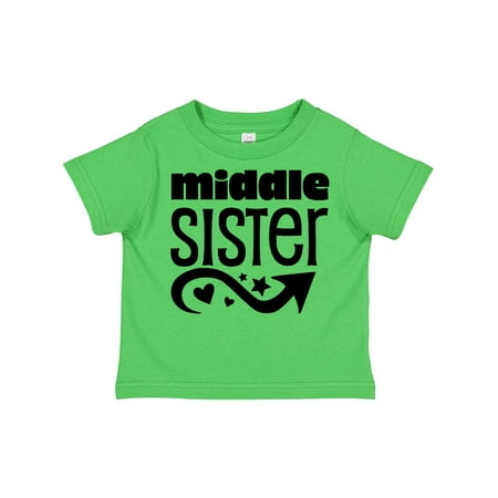 

Inktastic Middle Sister Gift Toddler Boy or Toddler Girl T-Shirt