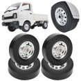 thumbnail image 3 of RC Rubber Tire,  4 PCS Rubber RC Car Tire, Black RC Trucks for WPL D12 A type, 3 of 7