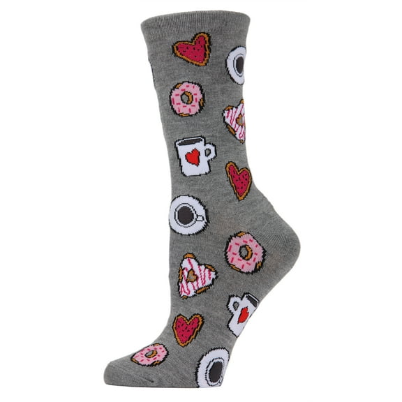 MeMoi Coffee and Donuts Bamboo Blend Crew Socks - Mens - Male