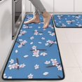 thumbnail image 2 of Kitchen Rugs Sets Of 2,Pioneer Flower Floral Print Pattern Anti Fatigue Kitchen Mat Rugs Non Slip Washable,Decorative Kitchen Floor Mats for Kitchen,Sink,Laundry,17"x47"+17"x47", 2 of 5