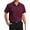 Burgundy, variant on HISDERN Men's Short Sleeve Dress Shirt Stretch Classic Fit Black Button Down Shirt with Pocket