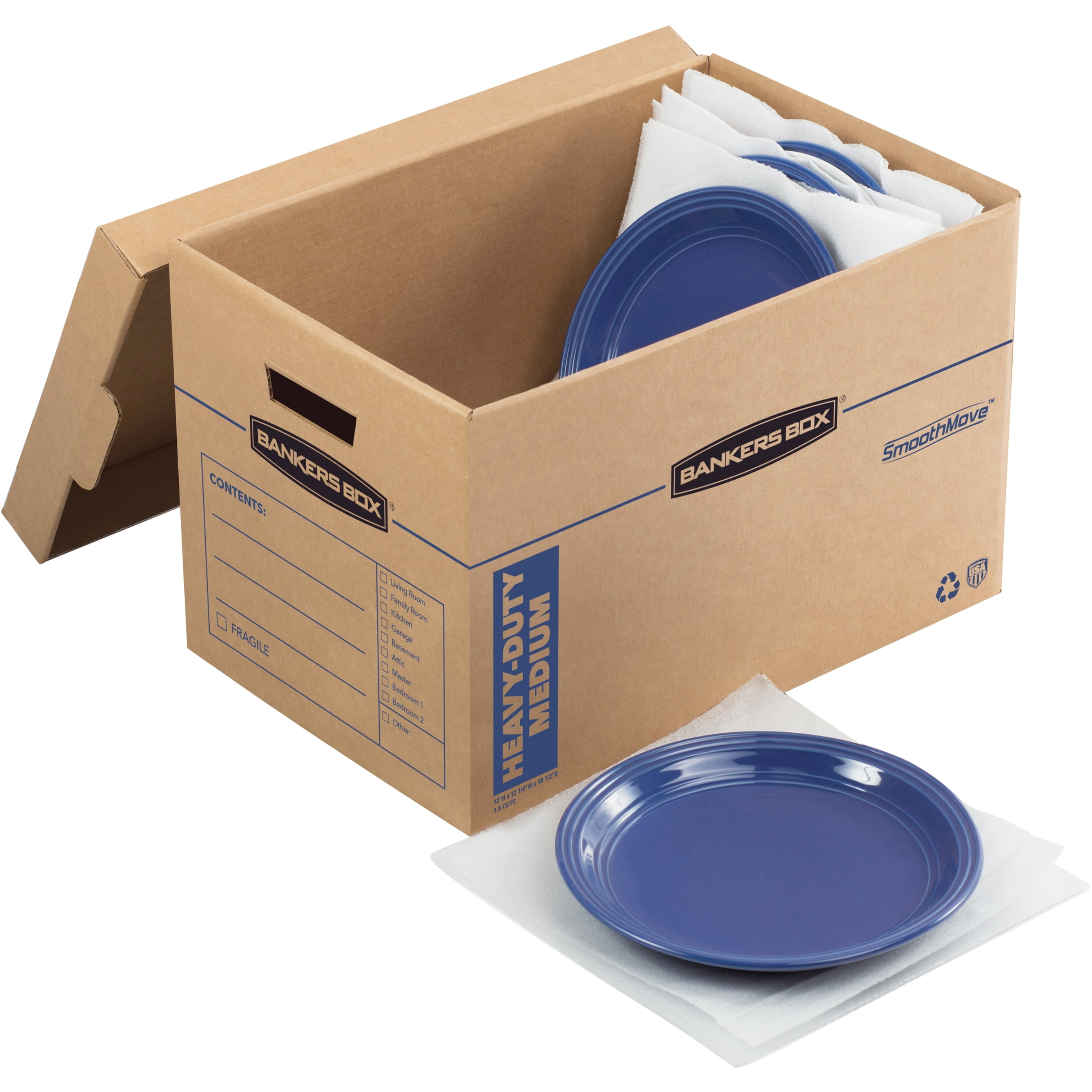 Bankers Box, FEL7710301, SmoothMove Maximum Strength Moving Boxes, 8 / Carton, Kraft