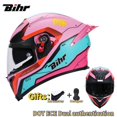 thumbnail image 2 of Casco de motocicleta BIHR de cara completa con doble lente, casco de moto de carreras para motocross, ligero, certificado DOT ECE, 2 of 5