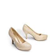 BURUDANI Womens New Classic Elegant Versatile Low Stiletto Heel Dress Platform Pumps Shoes