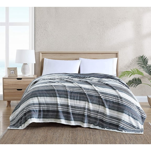 Tommy Bahama Ultra Plush Collection Blanket-Super Soft Cozy Fleece, Reversible, Anti-Pill Medium Weight, Oeko-Tex Certified, King, Sandy Shores King Sandy Shores