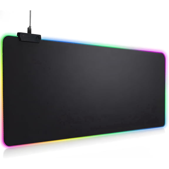 35.4x15.7 RGB Gaming Mouse Pad, Extended LED Desk Mat, 14 Modes, Non-Slip