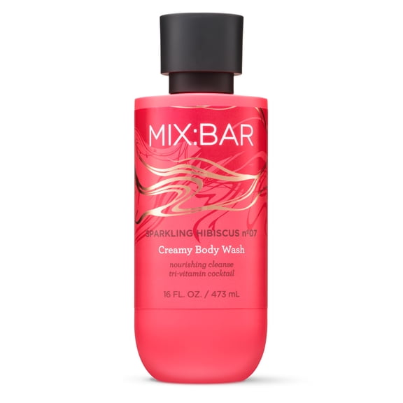 MIX:BAR Sparkling Hibiscus Body Wash with Vitamin E, 16fl oz
