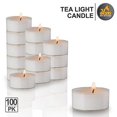 thumbnail image 3 of Ner Mitzvah, 4.5 Hour European Made Unscented Tealight Candles - White In Clear Plastic (100 Pack), 3 of 5
