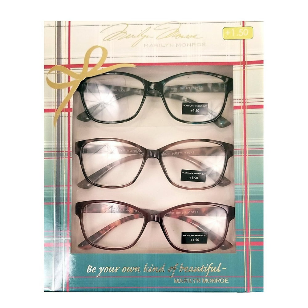 Marilyn Monroe Fashion Print Reading Glasses 3 Pack Readers 2 00