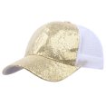 thumbnail image 4 of Hontri Baseball Cap in Clearance, Women Girl Ponytail Baseball Cap Sequins Shiny Messy Bun Snapback Hat Sun Caps Female, 4 of 9