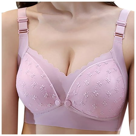 OJSFQUFP Nursing Bras for Breastfeeding Seamless Ultra Comfort Maternity Bra Natural Shape Pregnancy Sleep Bralette Basic Soft Bra Purple M