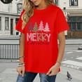 thumbnail image 6 of Women's Christmas T-Shirt - Festive Graphic Merry Christmas Holiday Top for Women, 6 of 6
