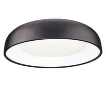 FM13124-BK-Kuzco Lighting-Beacon - 60W LED Round Flush Mount-5.88 Inches Tall and 24 Inches Wide-Black Finish