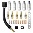 thumbnail image 1 of 24 Pcs/set15aktorchconsumableelectrodeshieldcuplinkrodtipsgooseneckformigweldingmachine, 1 of 4