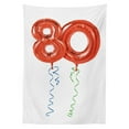 thumbnail image 3 of Ambesonne Birthday Tablecloth Rectangular Table Cover, Granny Party Balloons, 60"x90", Red Green and Blue, 3 of 4