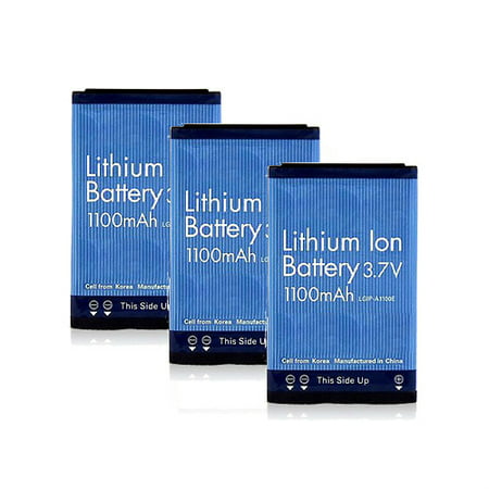 3 Pack Replacement Battery for LG LGIP-A1100E