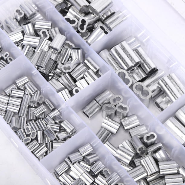315 piezas de manguitos de engarce de aluminio M1.2 M1.5 M2 M2.5 M3 M4 M5 M6 piezas de hardware