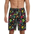 thumbnail image 3 of Lsque Colorful Geometric Figures Mens Sleep Pajama Shorts,Short Pajama Pants, Cotton Ultra-Soft Knit-3X-Large, 3 of 9