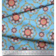 thumbnail image 2 of Soimoi Georgette Viscose Fabric Floral Mandala Print Fabric by Yard 42 Inch Wide, 2 of 3