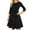 18#a Black, variant on Cocktail Dresses for Women Vintage Wedding Guest 3/4 Sleeves Formal Church Tea Dress Navy 2XL